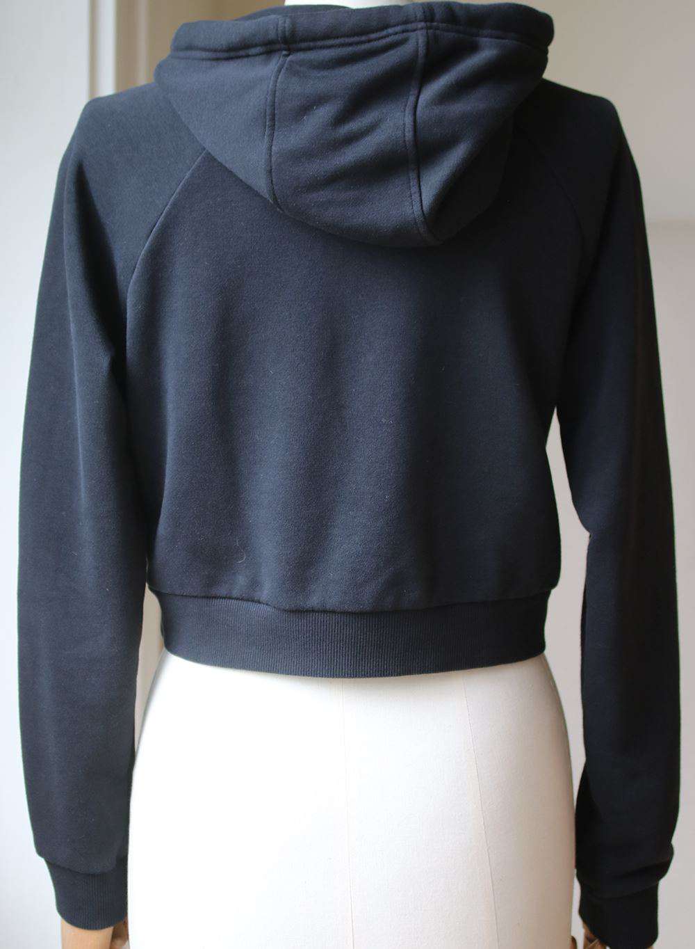 ADIDAS ORIGINALS CROPPED HOODIE WITH TREFOIL LOGO UK 8