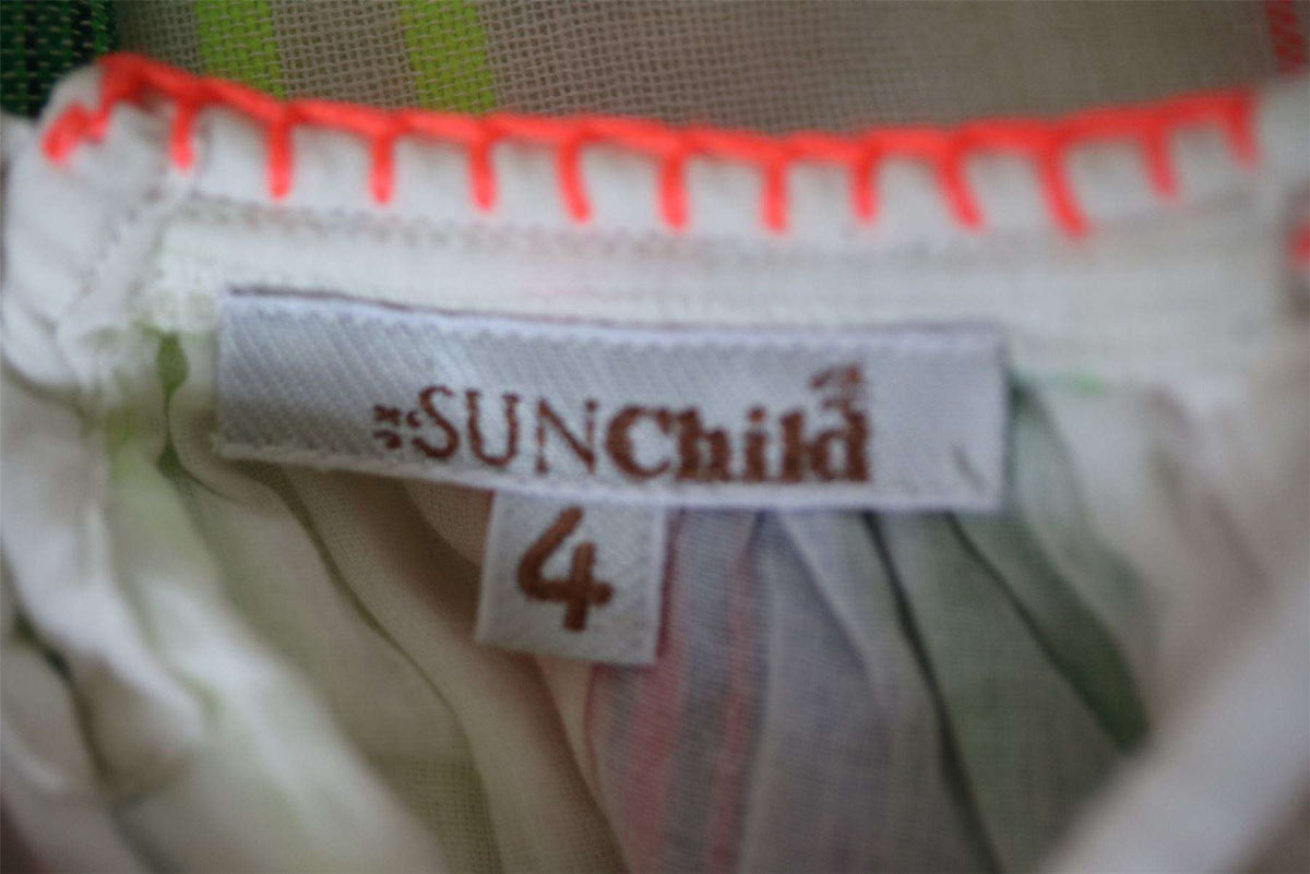 SUNCHILD GIRLS COTTON STRIPED SUN DRESS 4 YEARS