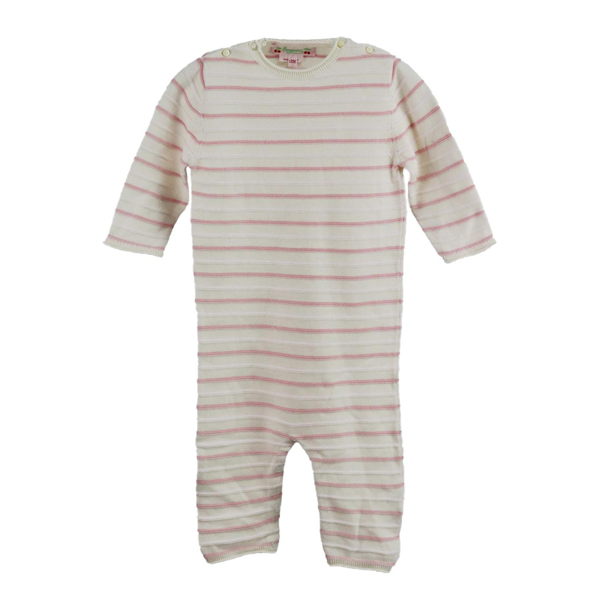 BONPOINT BABY GIRLS STRIPPED COTTON ONESIE 12 MONTHS
