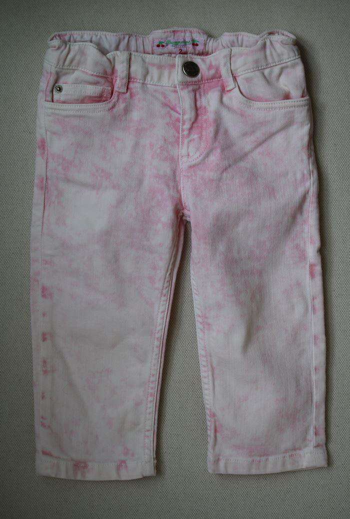 BONPOINT GIRLS PINK TIE DYE COOKIE JEANS 2 YEARS