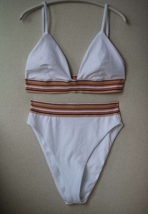 SAME SWIM THE KITTEN AND HEARTBREAKER HIGH-RISE BIKINI SMALL/MEDIUM