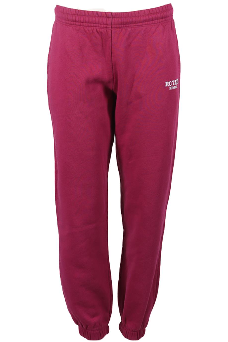 ROTATE BIRGER CHRISTENSEN EMBROIDERED COTTON JERSEY TRACK PANTS SMALL
