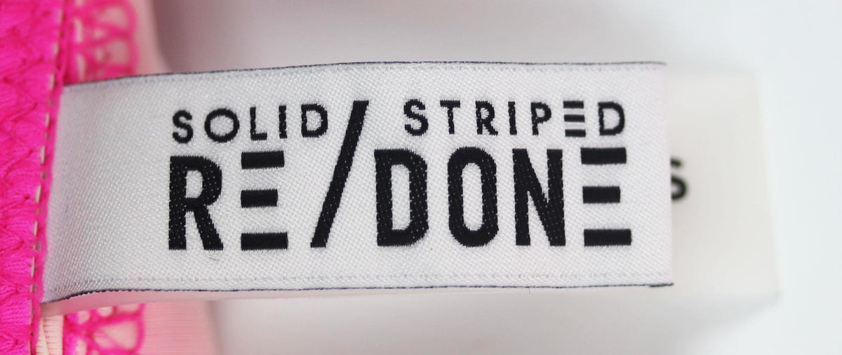SOLID AND STRIPED + RE/DONE VENICE BANDEAU BIKINI SMALL