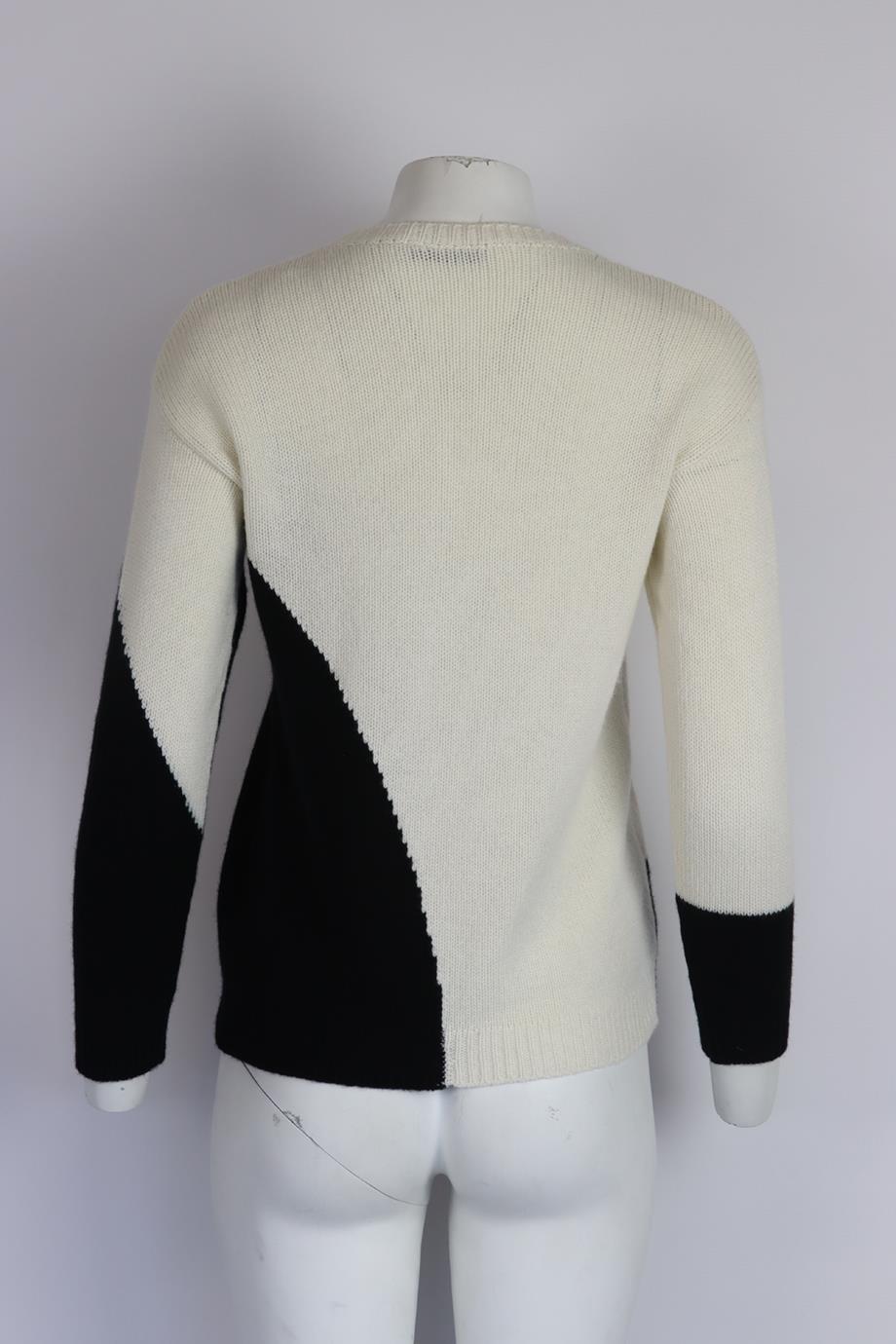 VALENTINO TWO TONE CASHMERE SWEATER SMALL