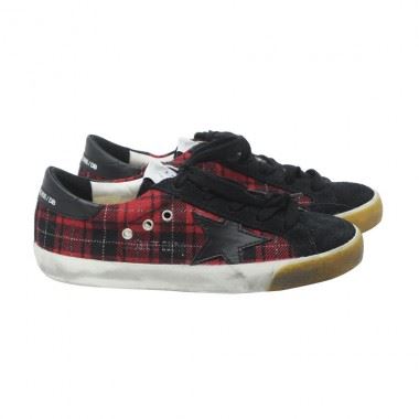 GOLDEN GOOSE DELUXE BRAND FOR BONPOINT TARTAN SNEAKERS EU 28 UK 10