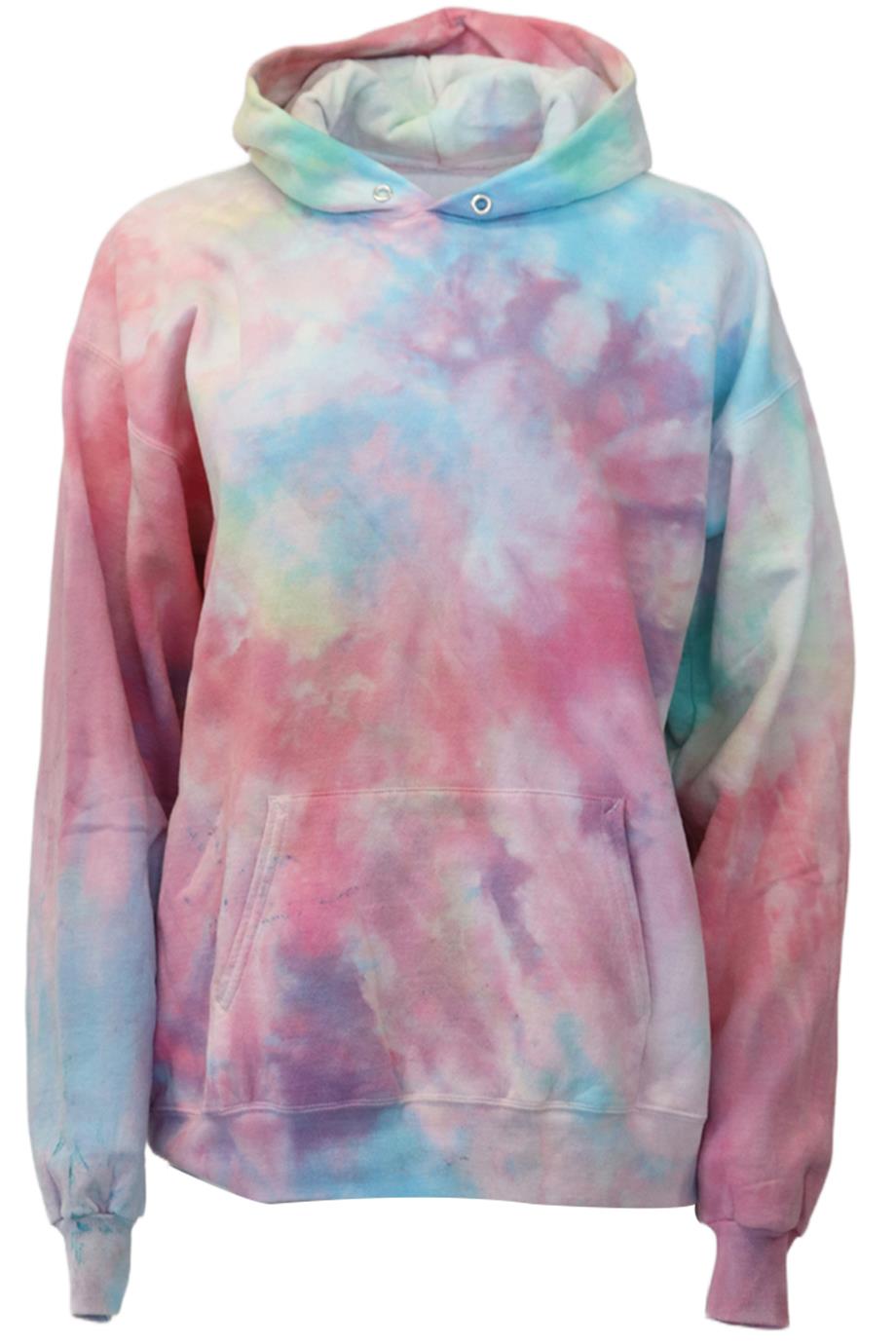 DANNIJO TIE DYED COTTON JERSEY HOODIE LARGE