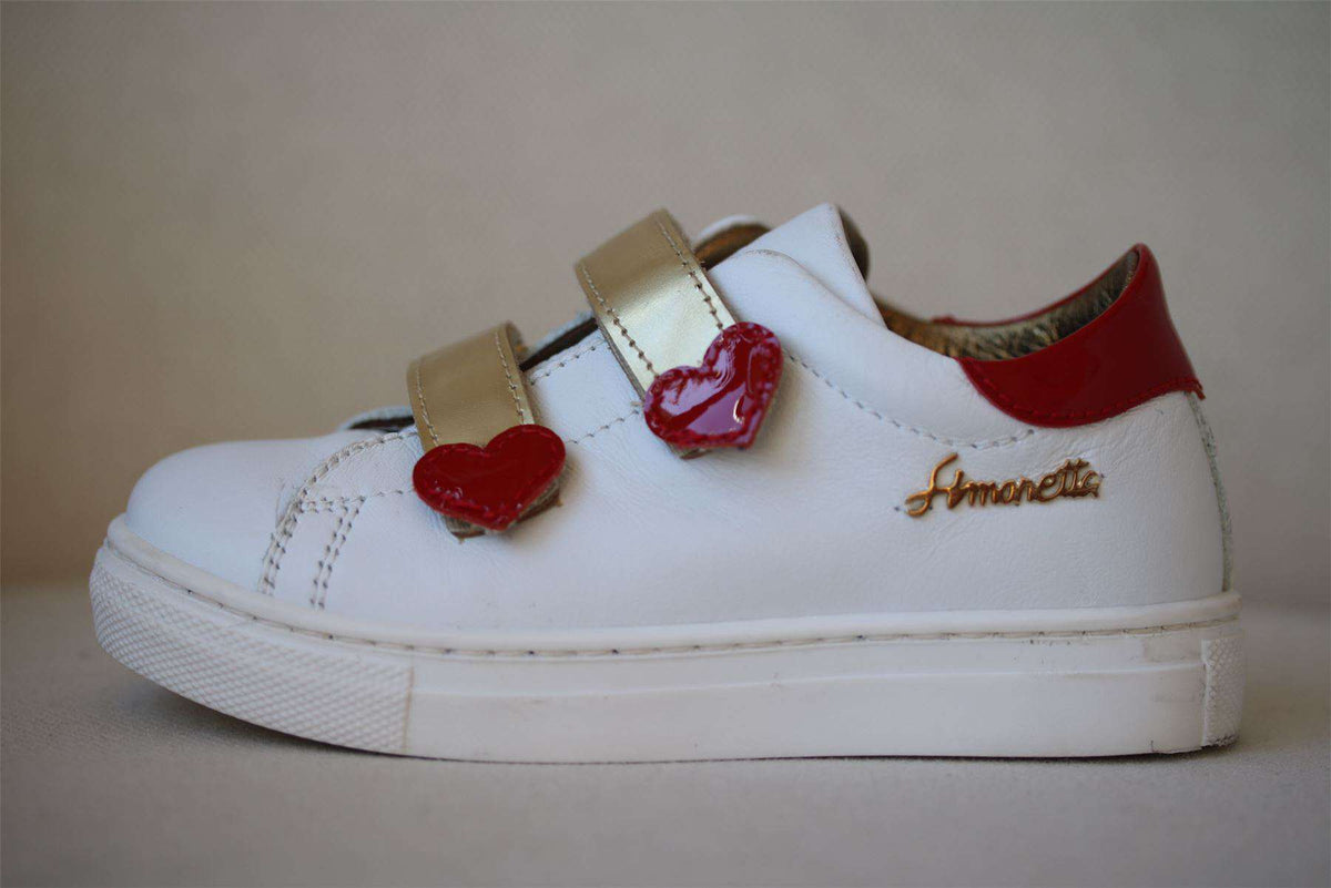 SIMONETTA MINI GIRLS RED HEART TRAINERS EU 25 UK 8