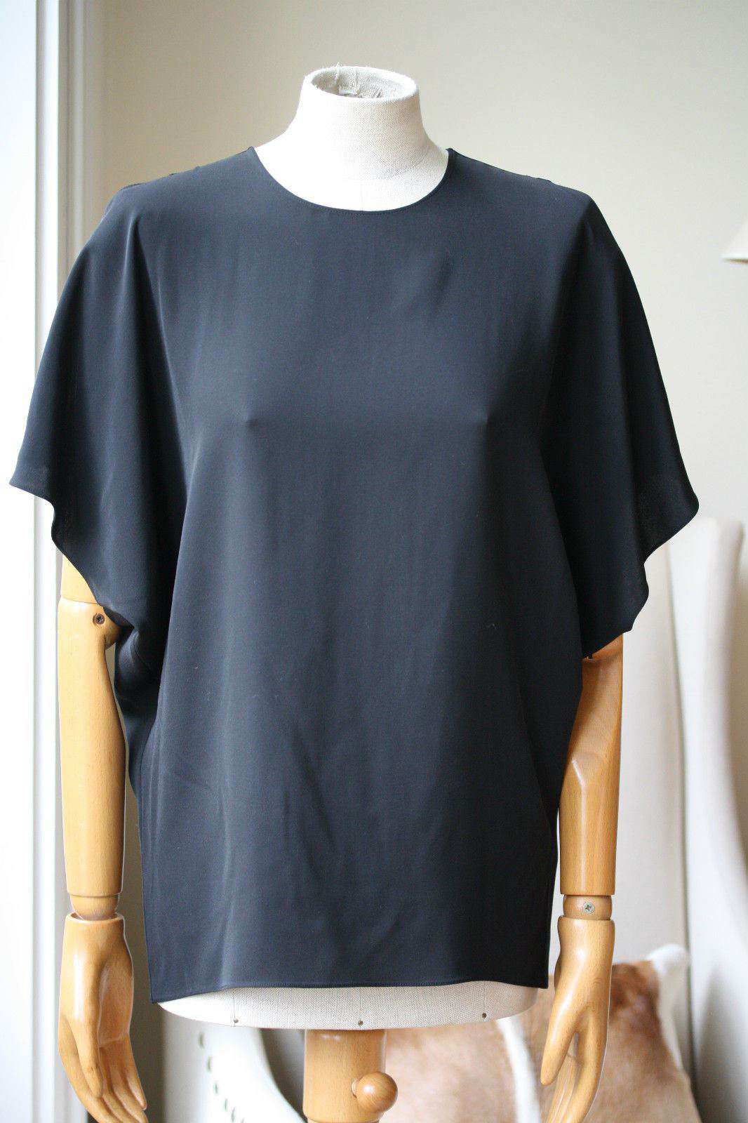 SAINT LAURENT BLACK TOP SHIRT FR 38 UK 10