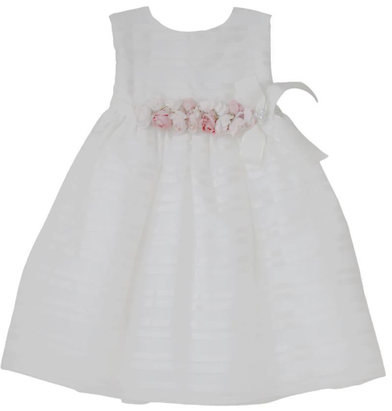 LESY CEREMONY GIRLS IVORY FLOWERS DRESS 2 YEARS