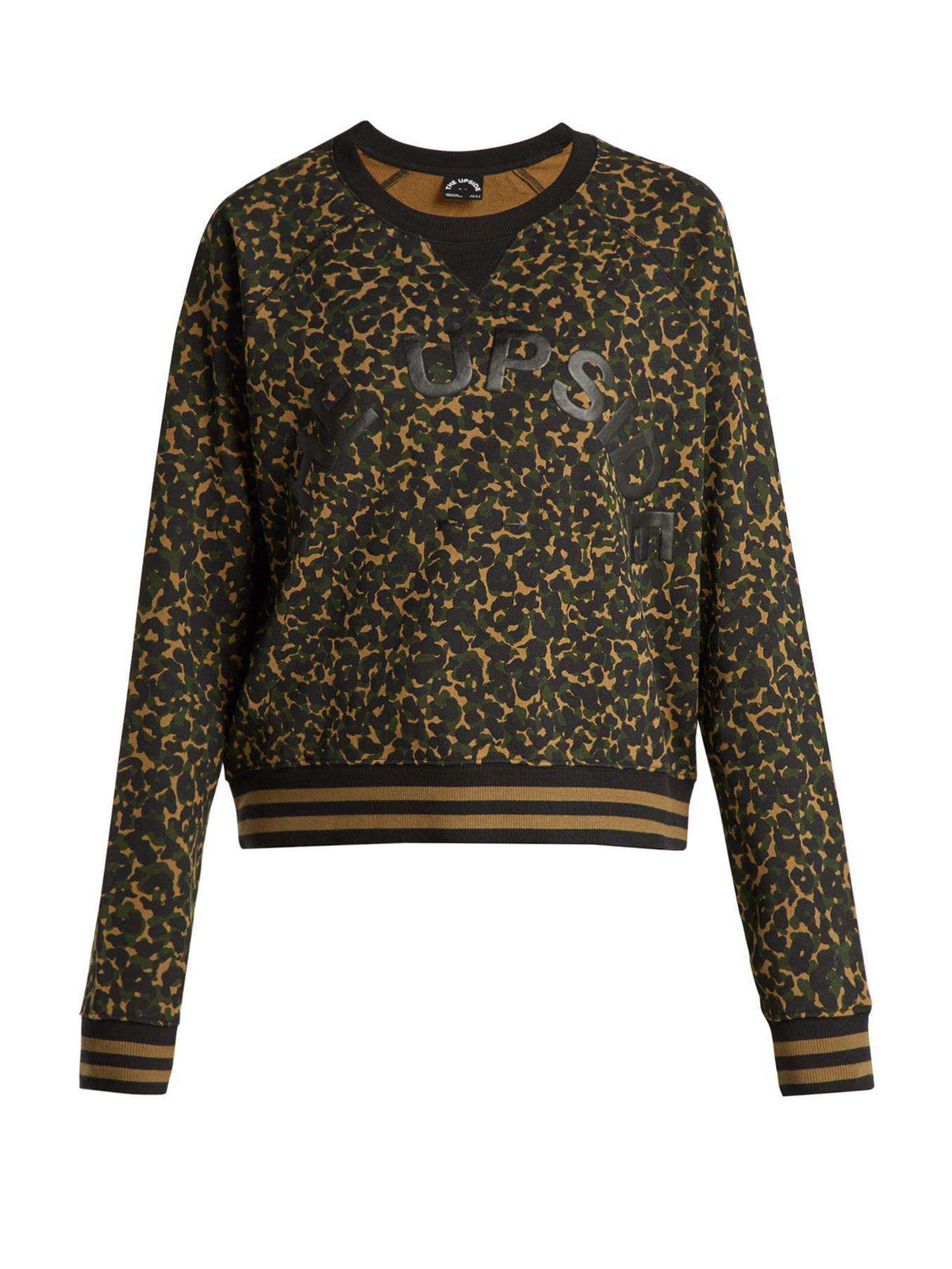 THE UPSIDE LEOPARD PRINT CAMOUFLAGE COTTON SWEATER LARGE