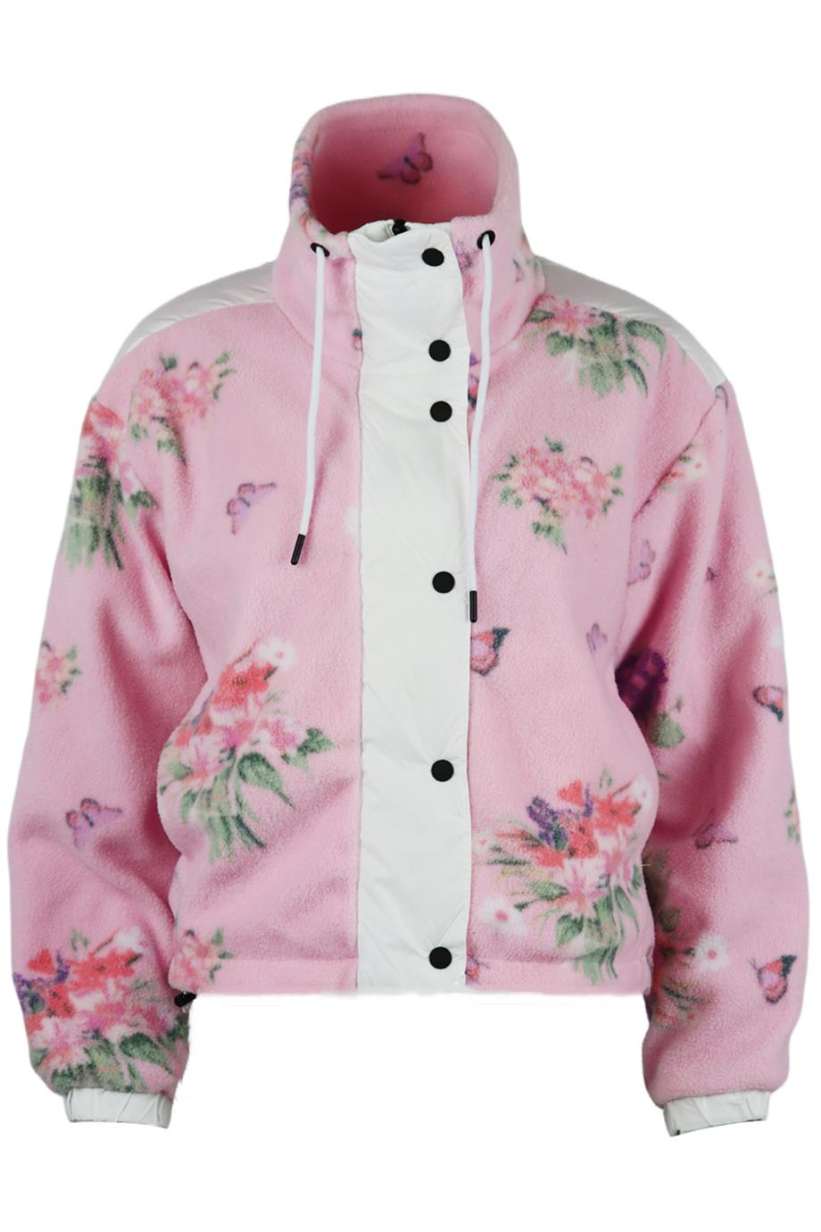 BOGNER FIRE+ICE + LOVESHACKFANCY FLORAL PRINT FLEECE JACKET SMALL