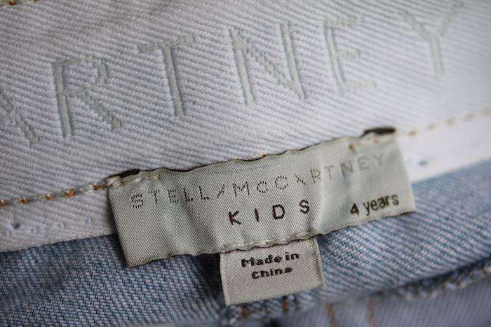 STELLA MCCARTNEY KIDS GIRLS BLUE DENIM MARLIN SHORTS 4 YEARS