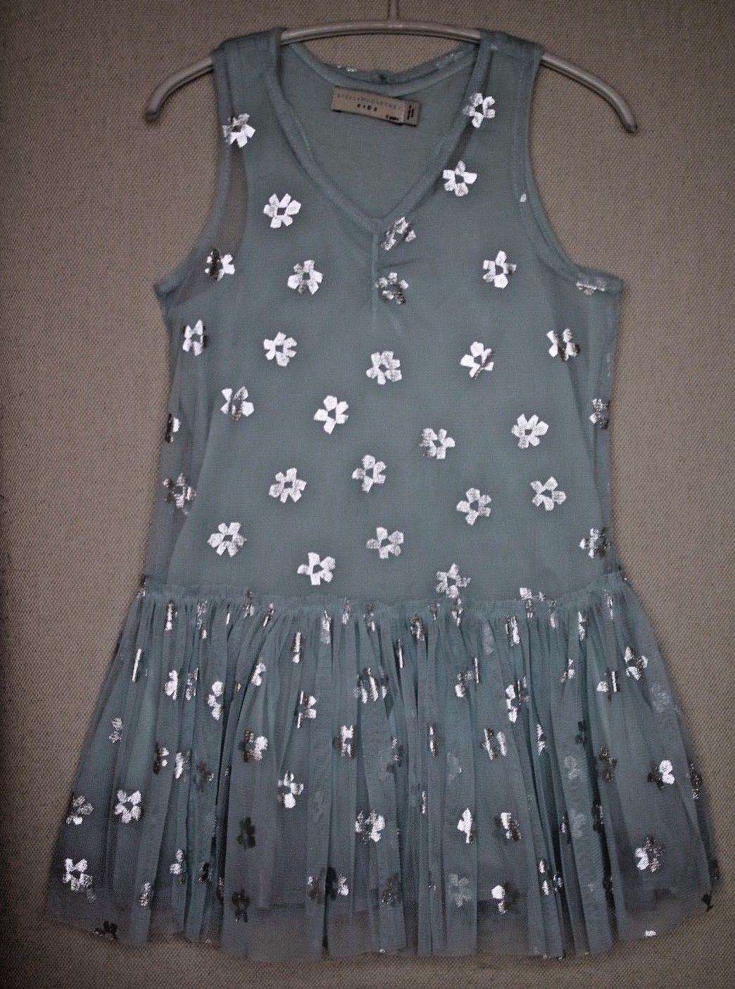 STELLA MCCARTNEY KIDS GIRLS BELL BLUE DAISY TULLE DRESS 5 YEARS