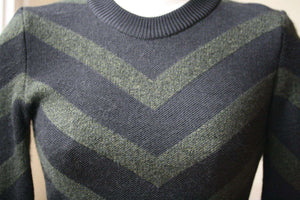BALMAIN KNITTED CHEVRON DRESS FR 36 UK 8