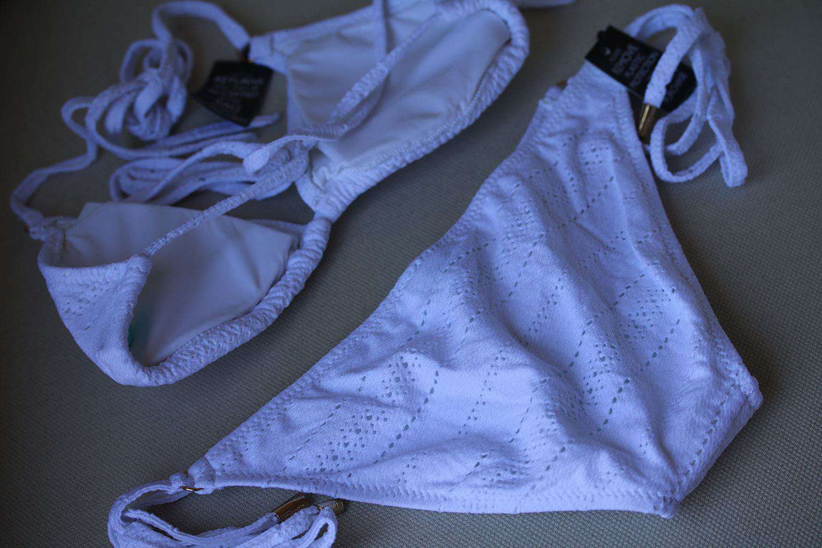MELISSA ODABASH MOROCCO TEXTURED TRIANGLE BIKINI UK 10