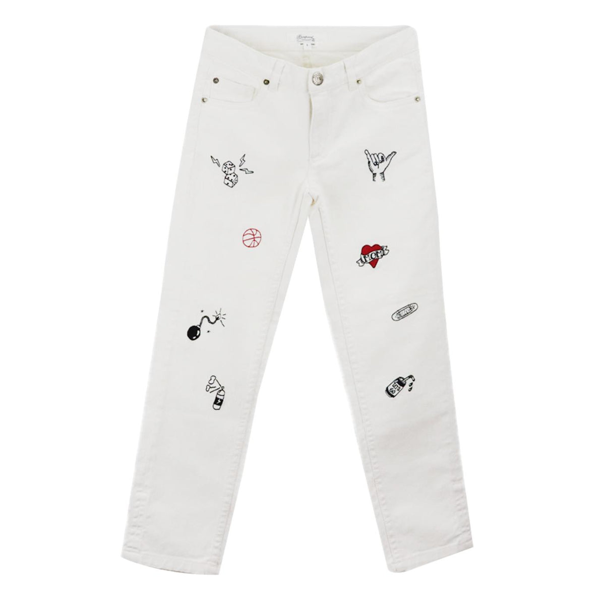BONPOINT KIDS GIRLS STRETCH COTTON JEANS 6 YEARS