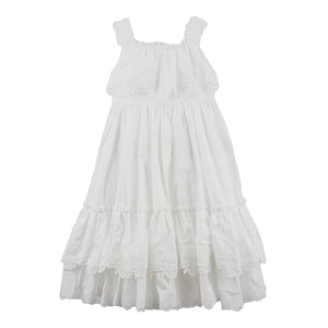 DOLCE AND GABBANA KIDS GIRLS LACE AND COTTON DRESS 6 YEARS