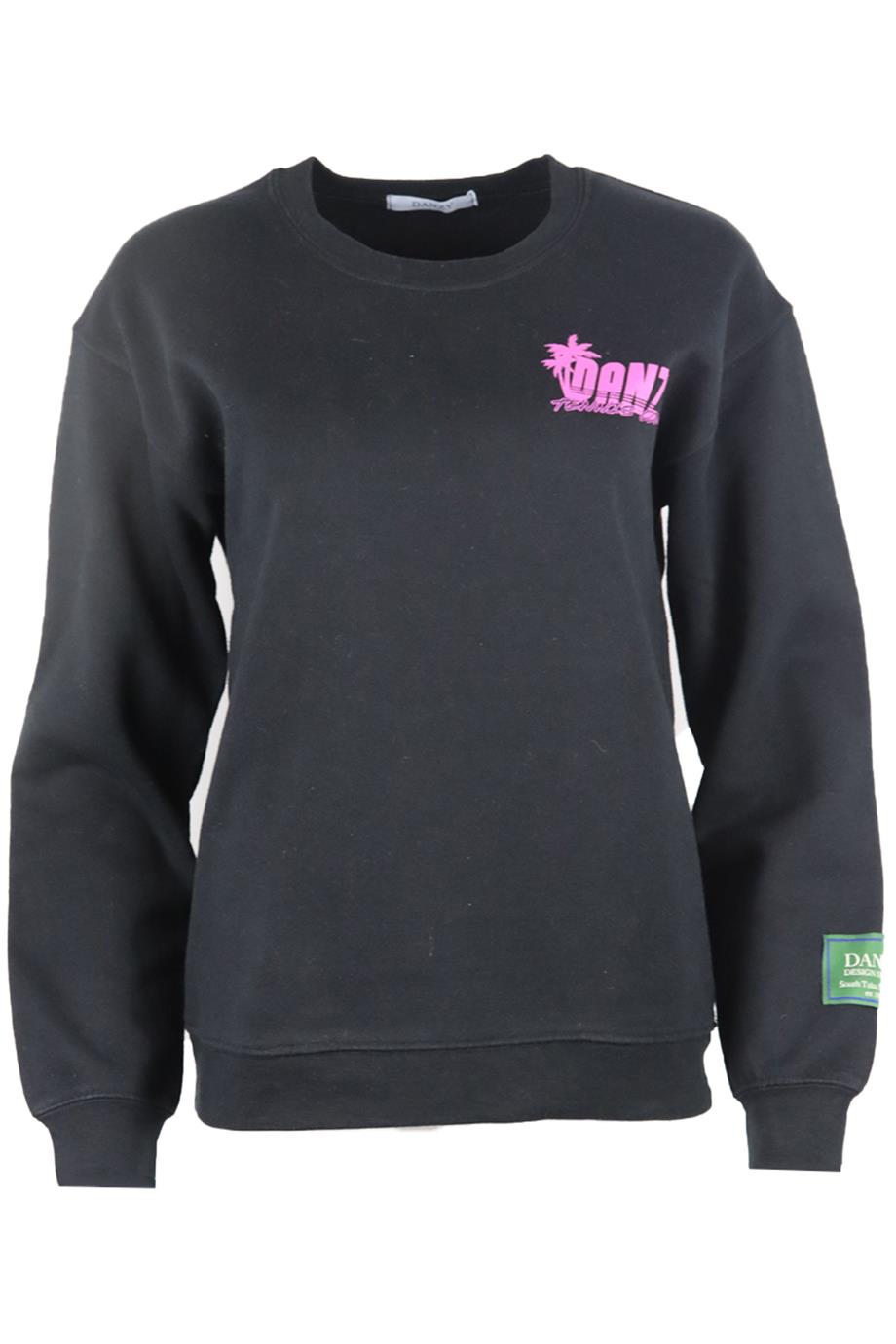DANZY PRINTED COTTON JERSEY SWEATSHIRT SMALL