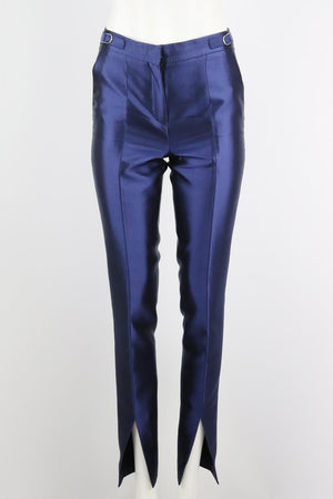 GABRIELA HEARST SILK AND WOOL BLEND STRAIGHT LEG PANTS IT 40 UK 8