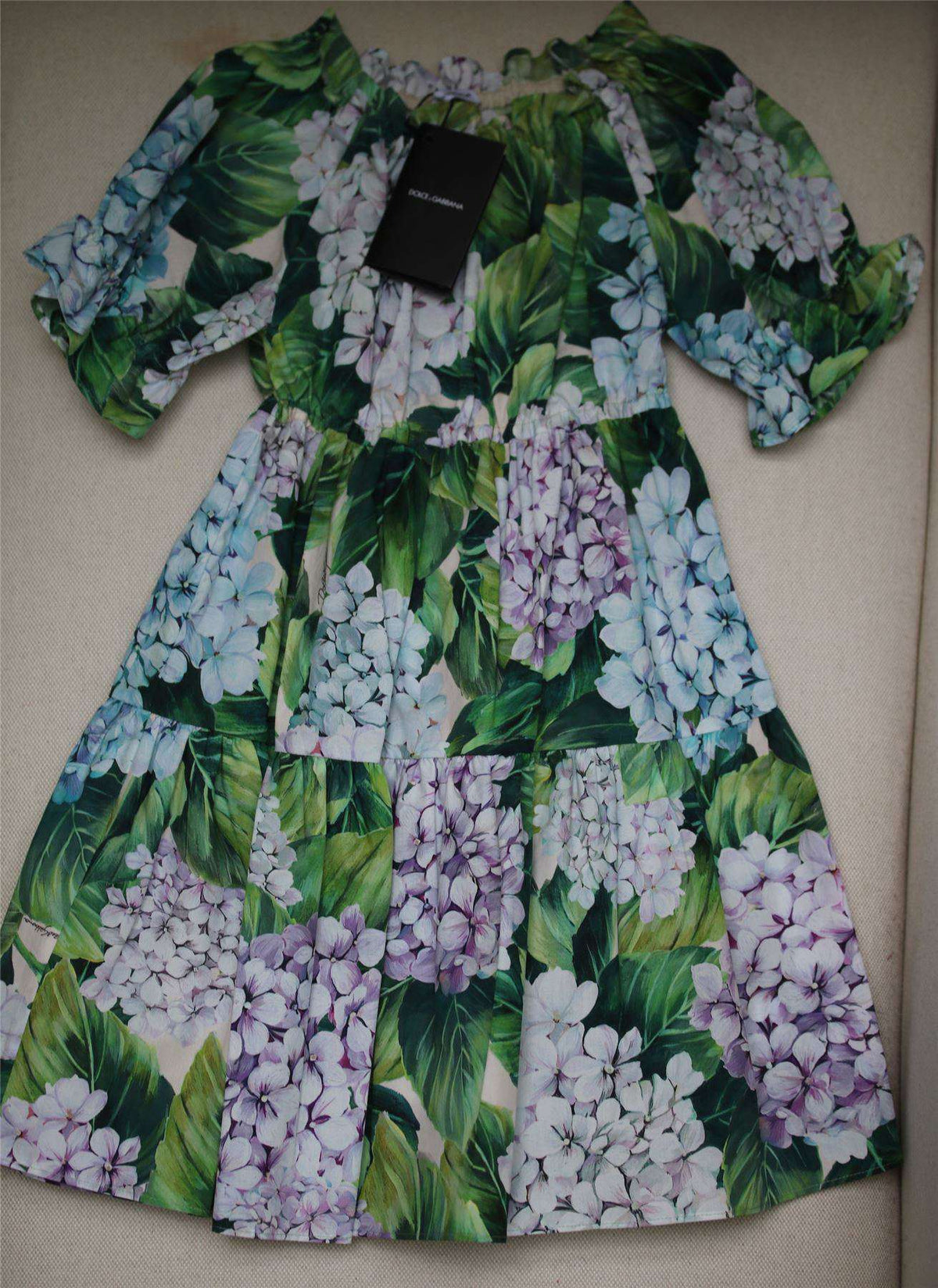 DOLCE & GABBANA GIRLS ORTENSIA DRESS 4 YEARS