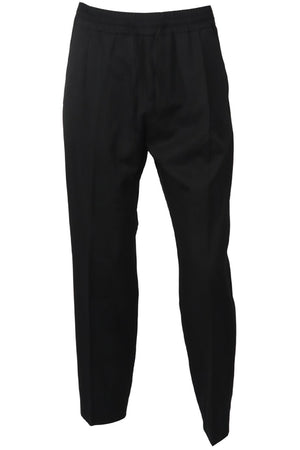 VERSACE MEN'S EMBROIDERED WOOL TAPERED PANTS SMALL