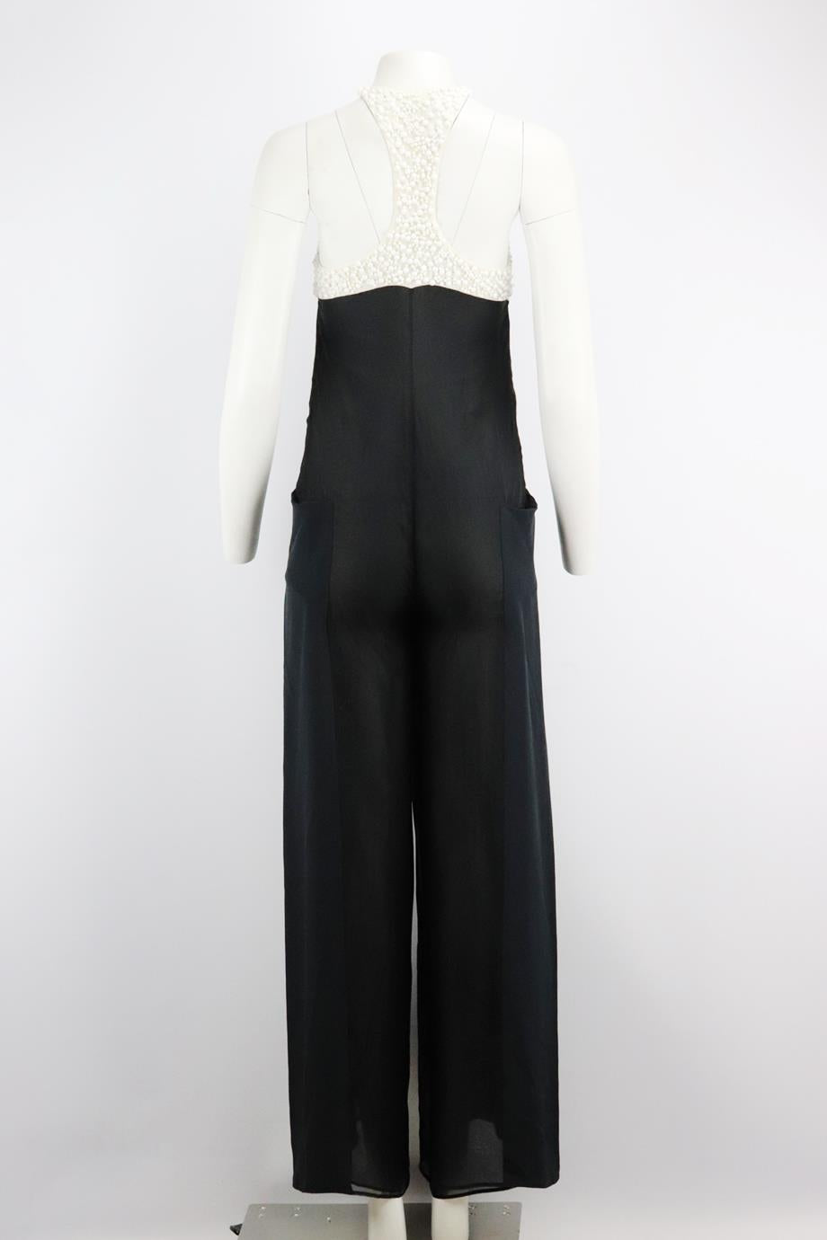 EMILIO PUCCI EMBELLISHED SILK JUMPSUIT IT 40 UK 8