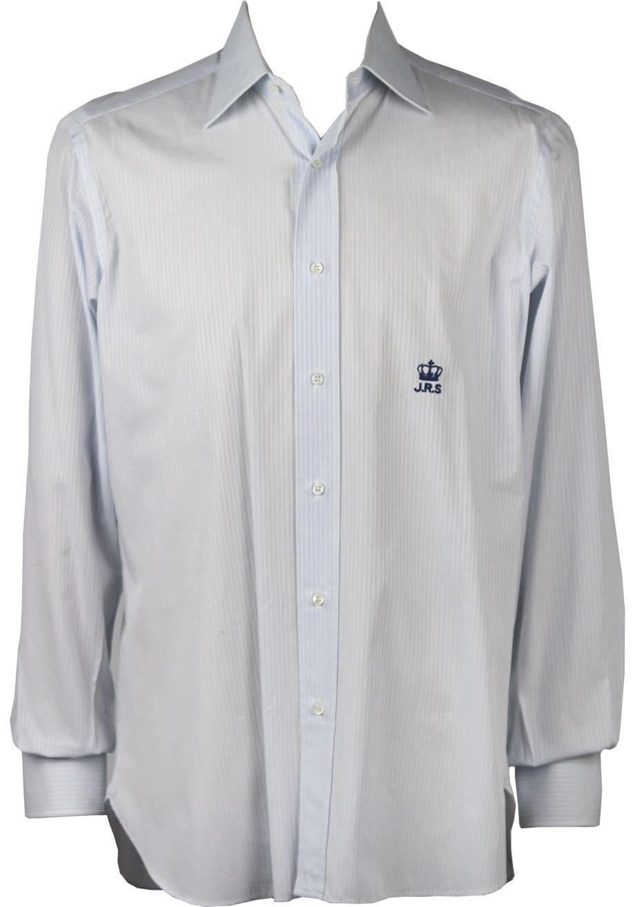 BRIONI MEN'S STRIPED COTTON SHIRT MEDIUM