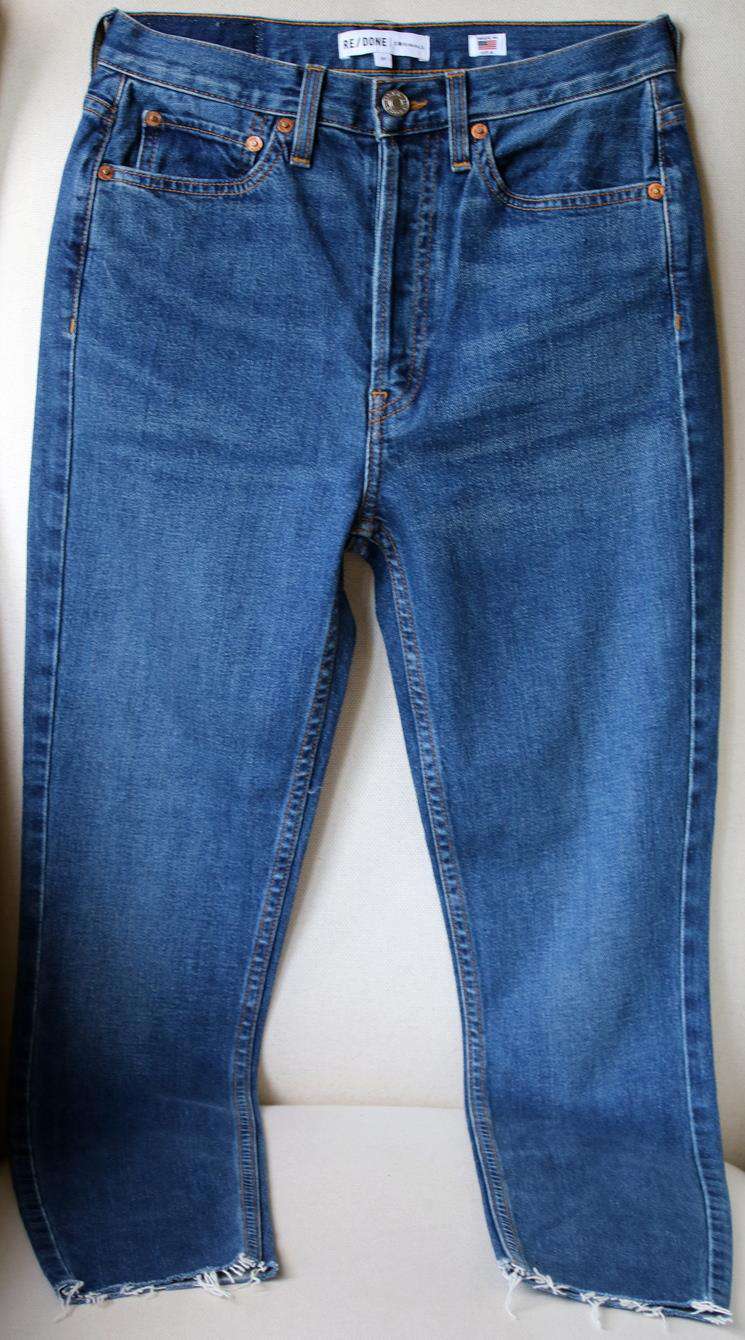 RE/DONE ORIGINALS HIGH RISE STRAIGHT LEG JEANS W27 UK 8/10