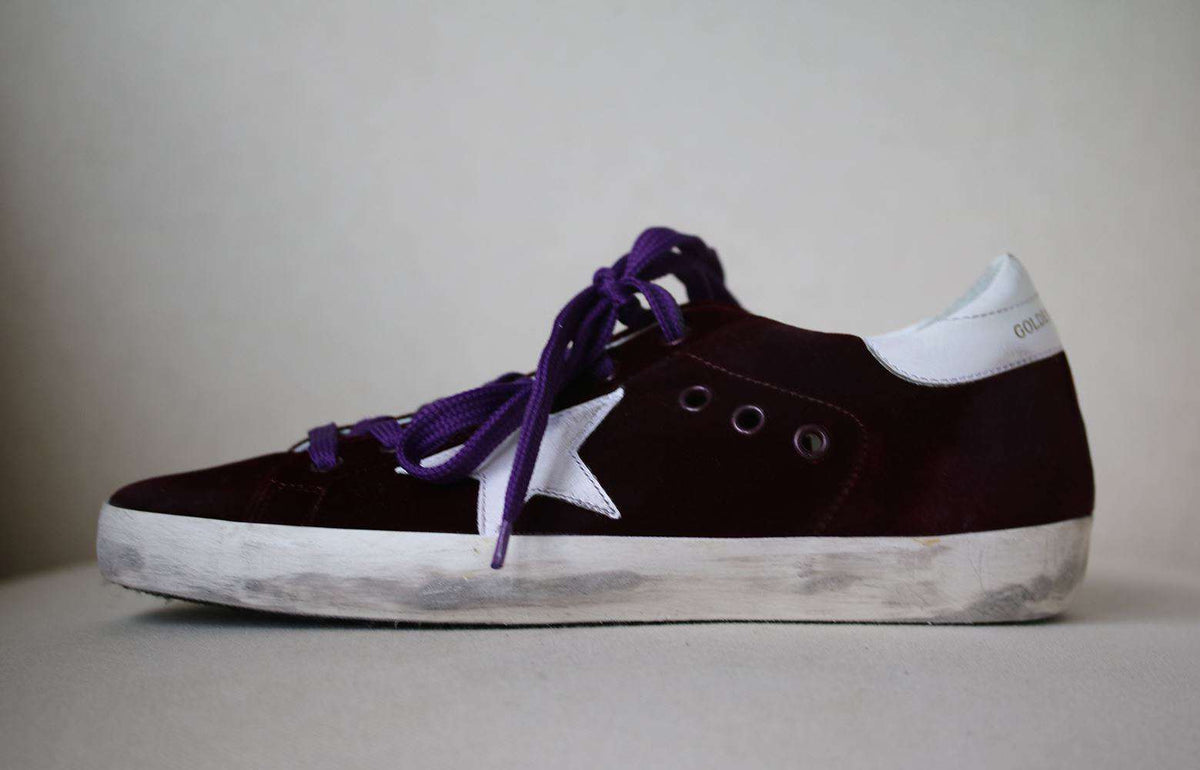GOLDEN GOOSE DELUXE BRAND SUPERSTAR VELVET DISTRESSED SNEAKERS EU 38 UK 5 US 8