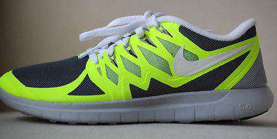 NIKE FREE 5.0 SHIELD ID NEON YELLOW TRAINERS 38 UK 4.5 US 7