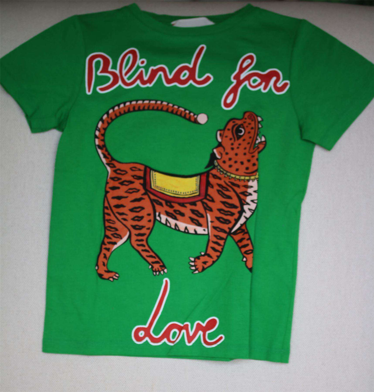 GUCCI KIDS GREEN BLIND FOR LOVE SHIRT 4 YEARS