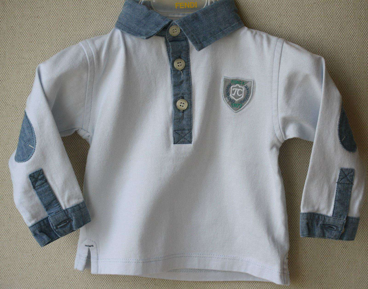 TARTINE ET CHOCOLAT BABY BLUE POLO SHIRT 3 MONTHS