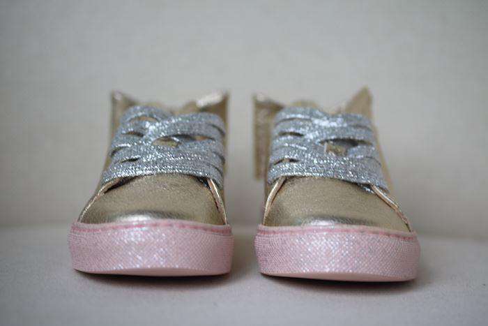 MINNA PARIKKA MINI GIRLS GOLD LEATHER BUNNY EAR SHOES EU 26 UK 8.5
