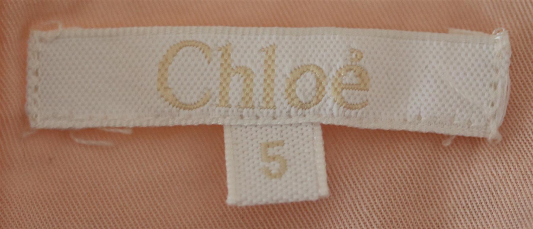 CHLOÉ KIDS GIRLS CROCHET CREPE DRESS 5 YEARS
