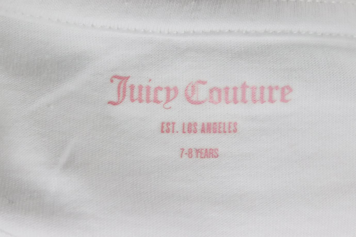 JUICY COUTURE KIDS GIRLS COTTON T-SHIRT 7-8 YEARS