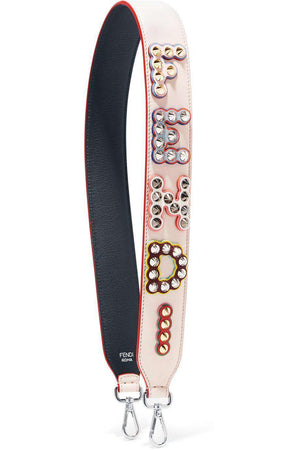 FENDI STRAP YOU STUDDED LEATHER BAG STRAP