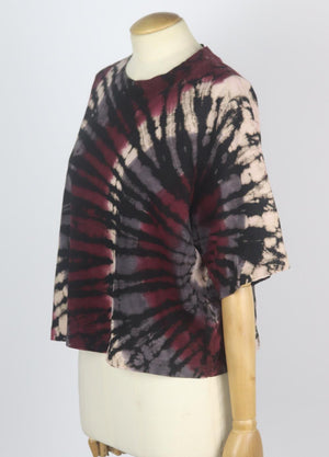 COTTON CITIZEN TOKYO CROPPED TIE DYED COTTON JERSEY T-SHIRT MEDIUM