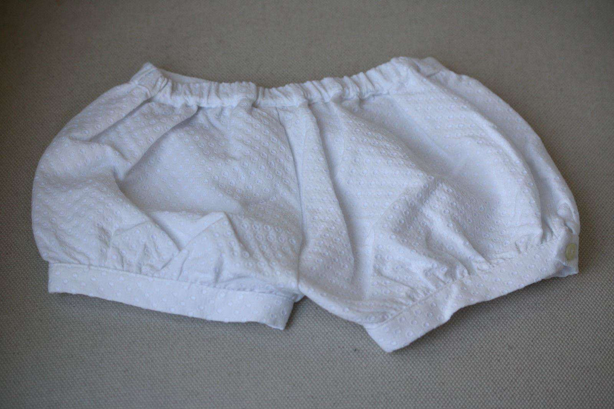 FENDI WHITE JACQUARD BABY SHORTS 18 MONTHS