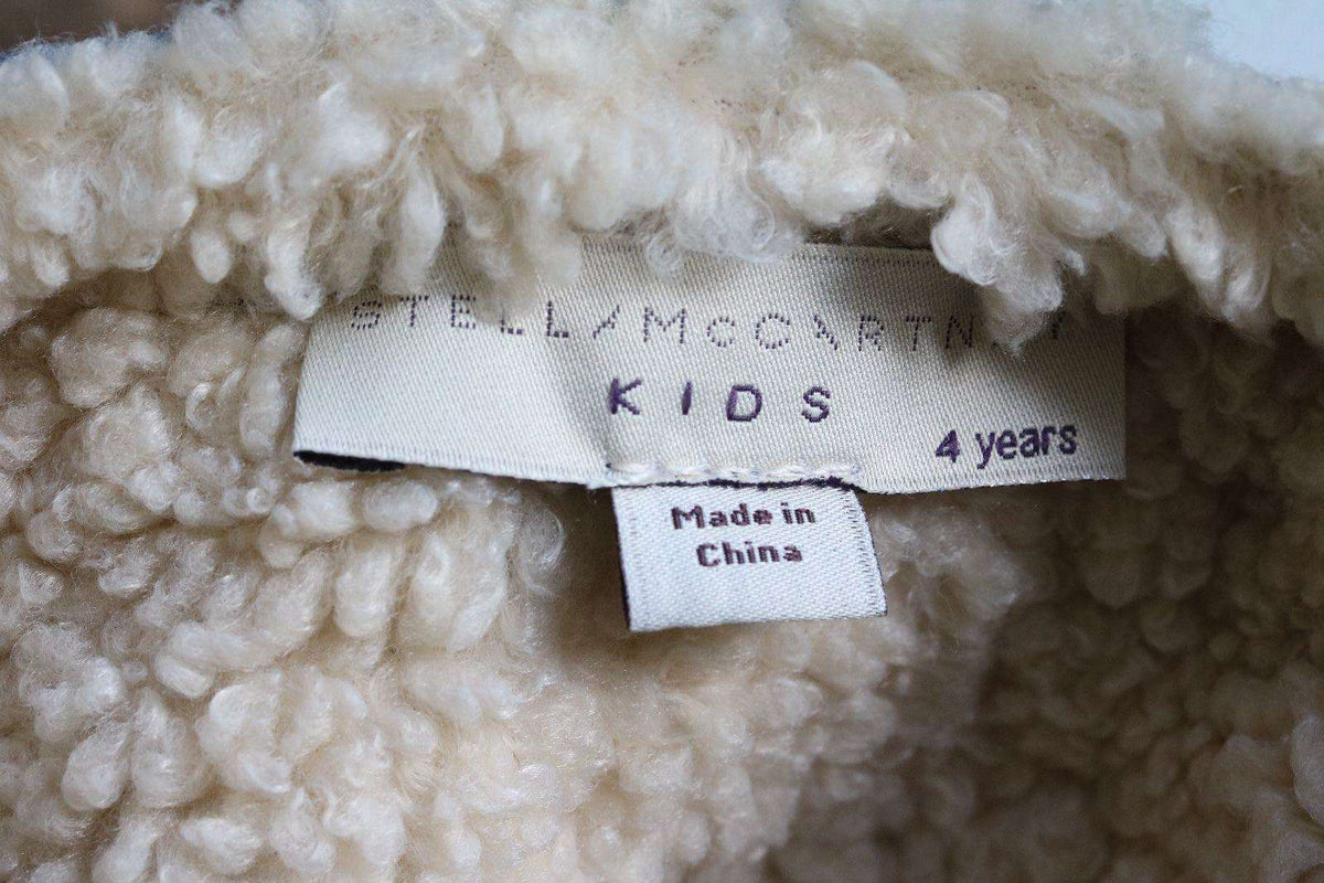 STELLA MCCARTNEY KIDS GIRLS ROYCE COTTON DENIM ROYCE WAISTCOAT 4 YEARS