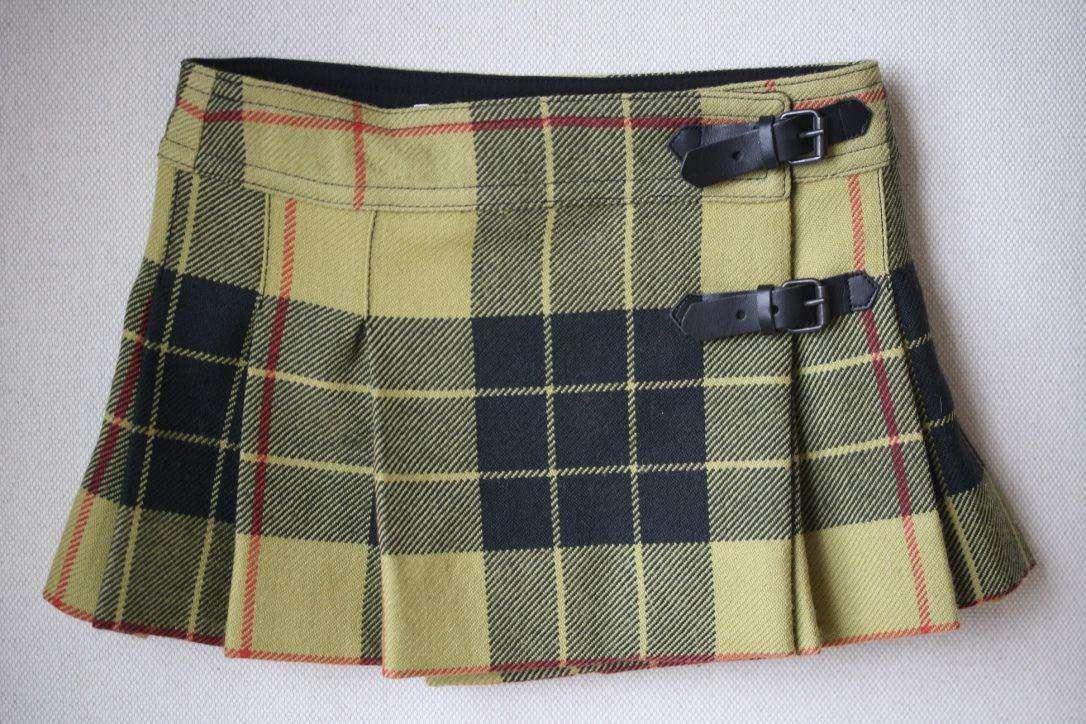 BONPOINT BABY GIRLS FOLK HONEY TARTAN SKIRT 3 YEARS