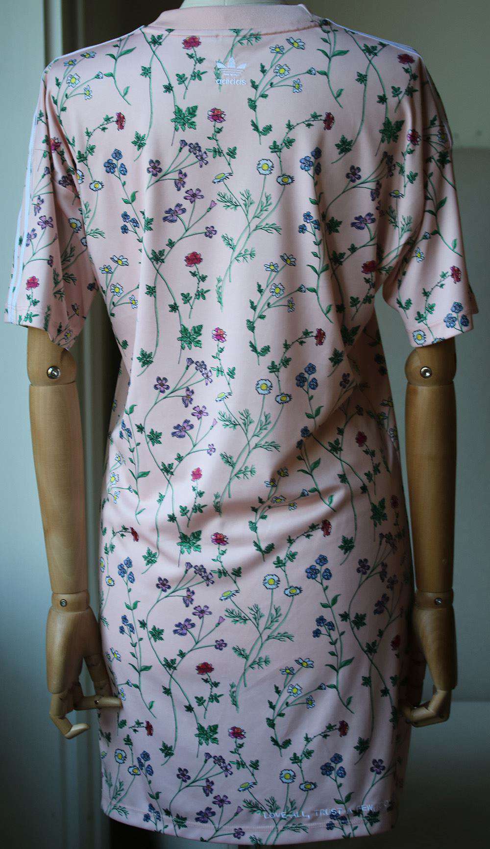 ADIDAS ORIGINALS FLORAL PRINT T-SHIRT DRESS UK 6