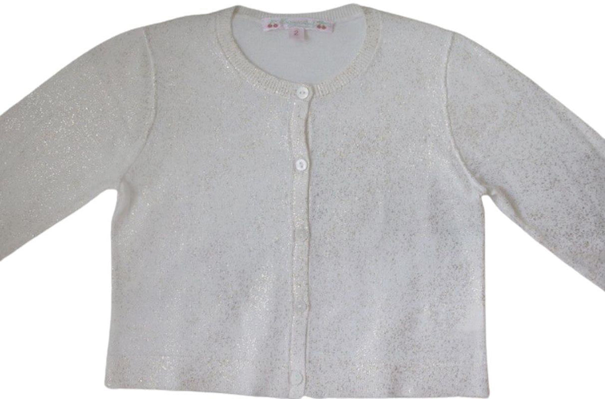 BONPOINT BABY CREAM SPARKLE CARDIGAN 2 YEARS