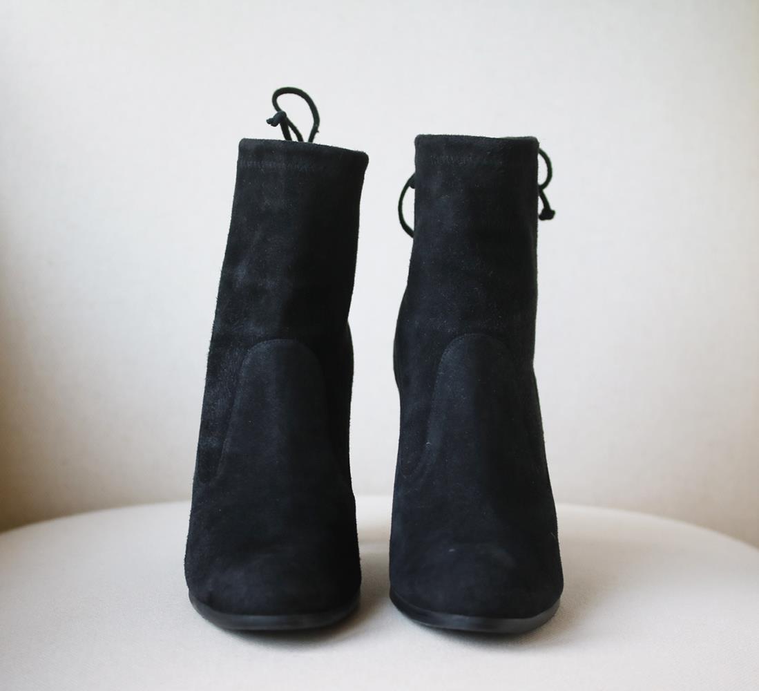 STUART WEITZMAN GLOVE STRETCH SUEDE ANKLE BOOTS EU 40 UK 7 US 9.5