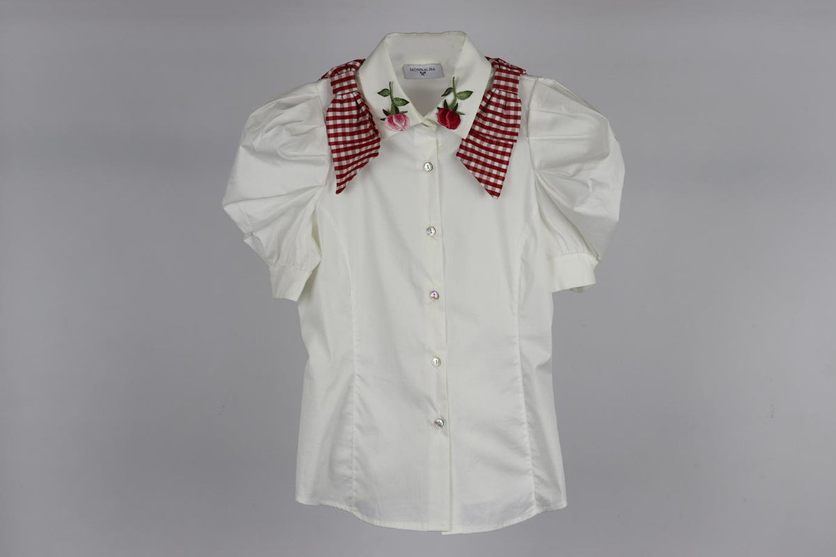 MONNALISA KIDS GIRLS COTTON SHIRT 10 YEARS