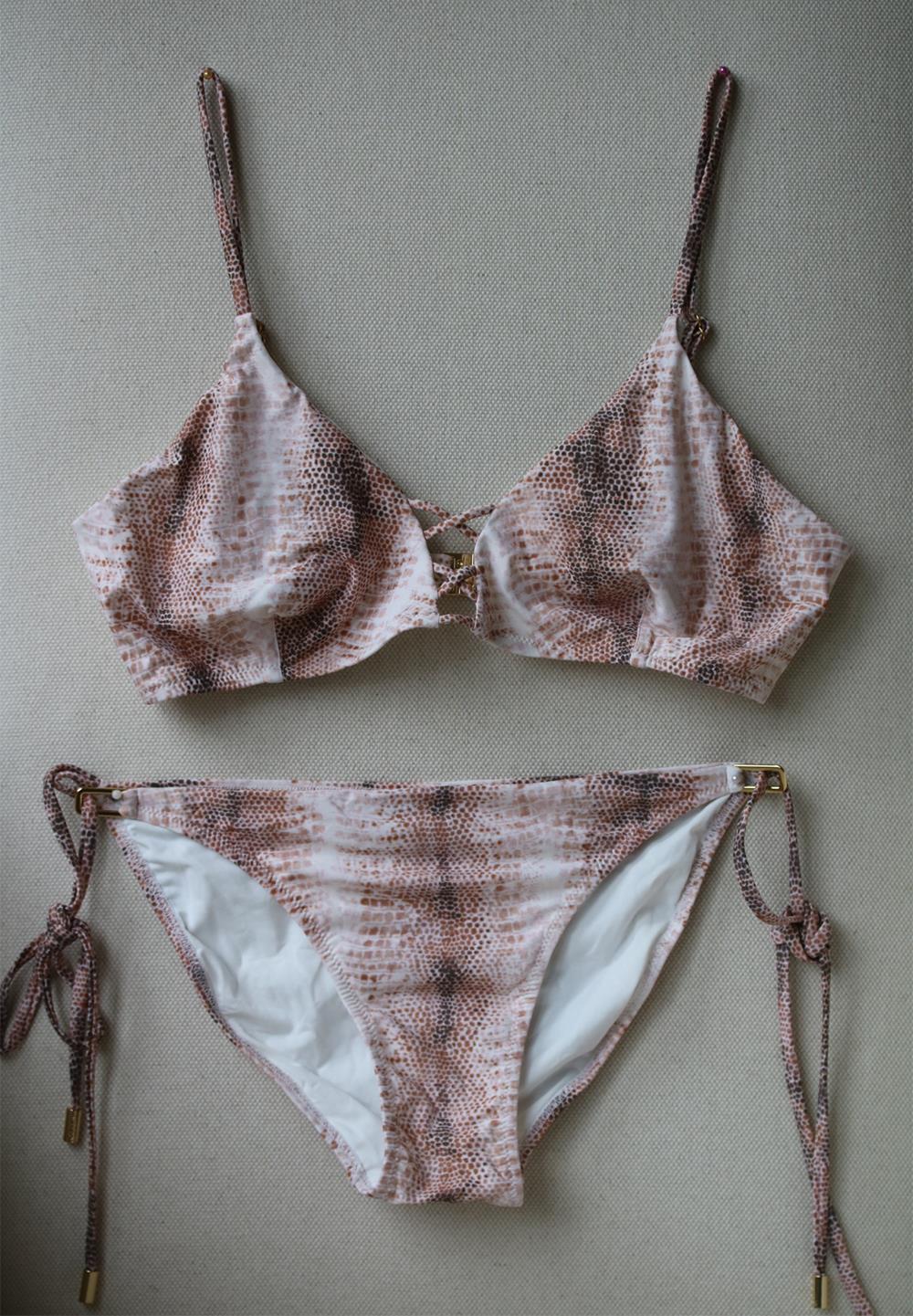 MELISSA ODABASH ELBA LIZARD PRINT BIKINI UK 10/14