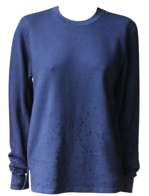 COTTON CITIZEN MALIBU DESTROYED CREWNECK SWEATER XSMALL