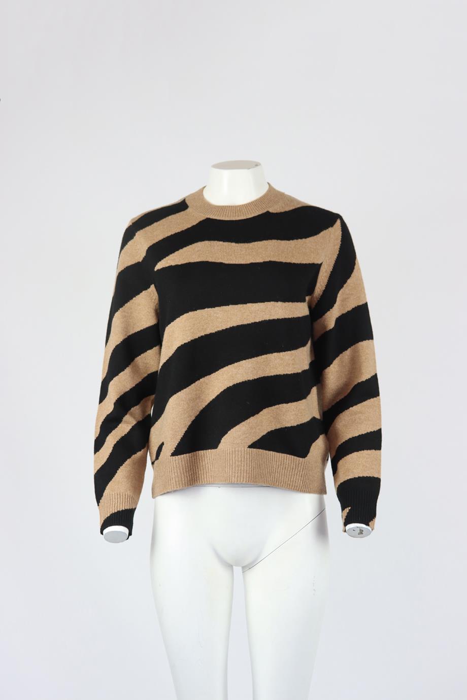 CHINTI AND PARKER INTARSIA WOOL BLEND SWEATER SMALL