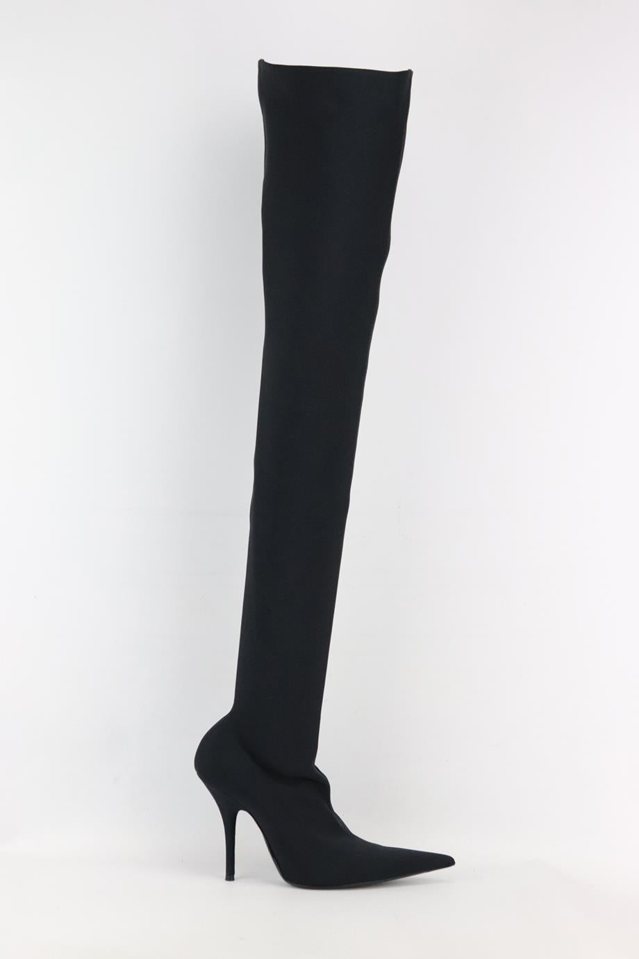 BALENCIAGA KNIFE STRETCH JERSEY OVER THE KNEE BOOTS EU 37.5 UK 4.5 US 7.5