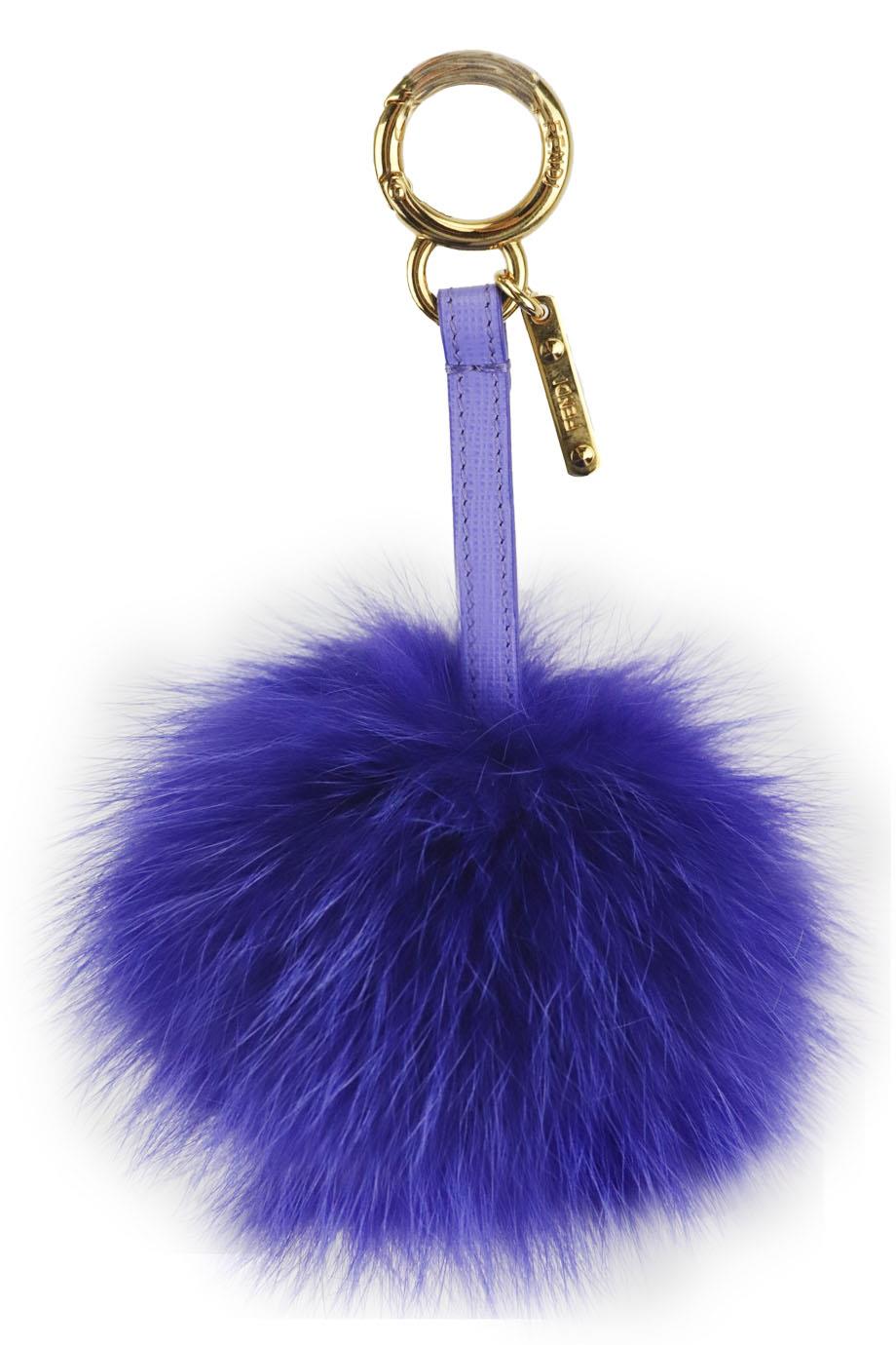 FENDI FOX FUR AND LEATHER BAG CHARM