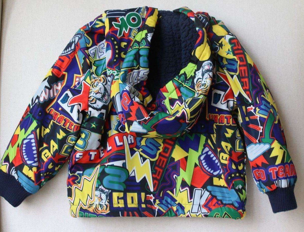 STELLA MCCARTNEY KIDS BABY BOYS STICKER PRINT SCOUT JACKET 18 MONTHS